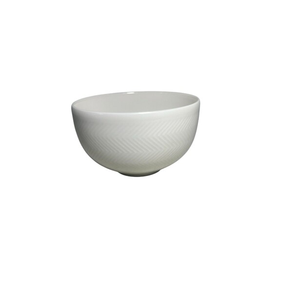 Villeroy & Boch Look White Replacement Flat Cup Porcelain Herringbone Design - Picture 10 of 10